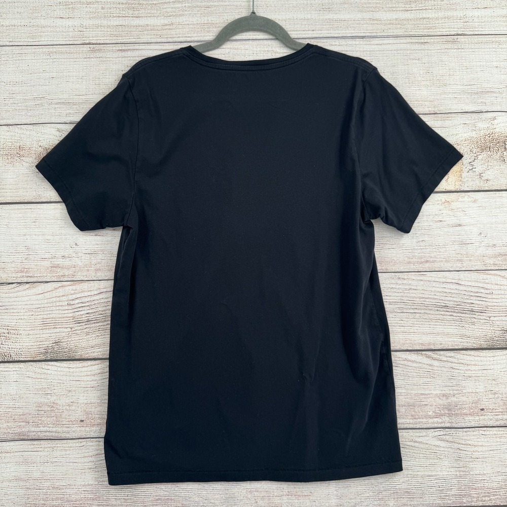 Apple AirPods Graphic T-Shirt Mens Medium Black Neon Wireframe Tech Tee Employee - Picture 2 of 6